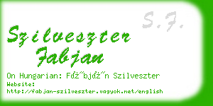 szilveszter fabjan business card